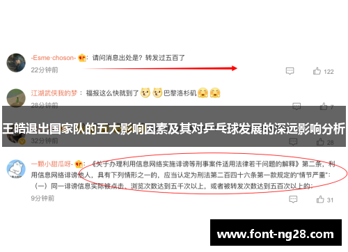 王皓退出国家队的五大影响因素及其对乒乓球发展的深远影响分析